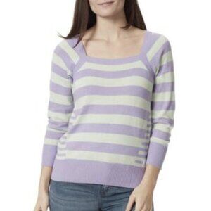 NWT Anne Klein Koa Striped Square Neck Sweater Sz. M